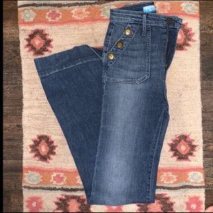 Show me your mumu Farrah button bell bottom jeans
